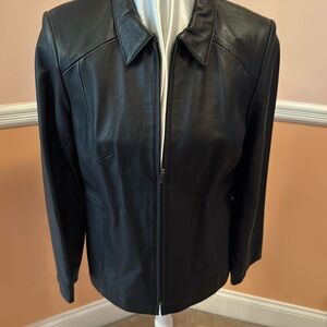 Black leather jacket